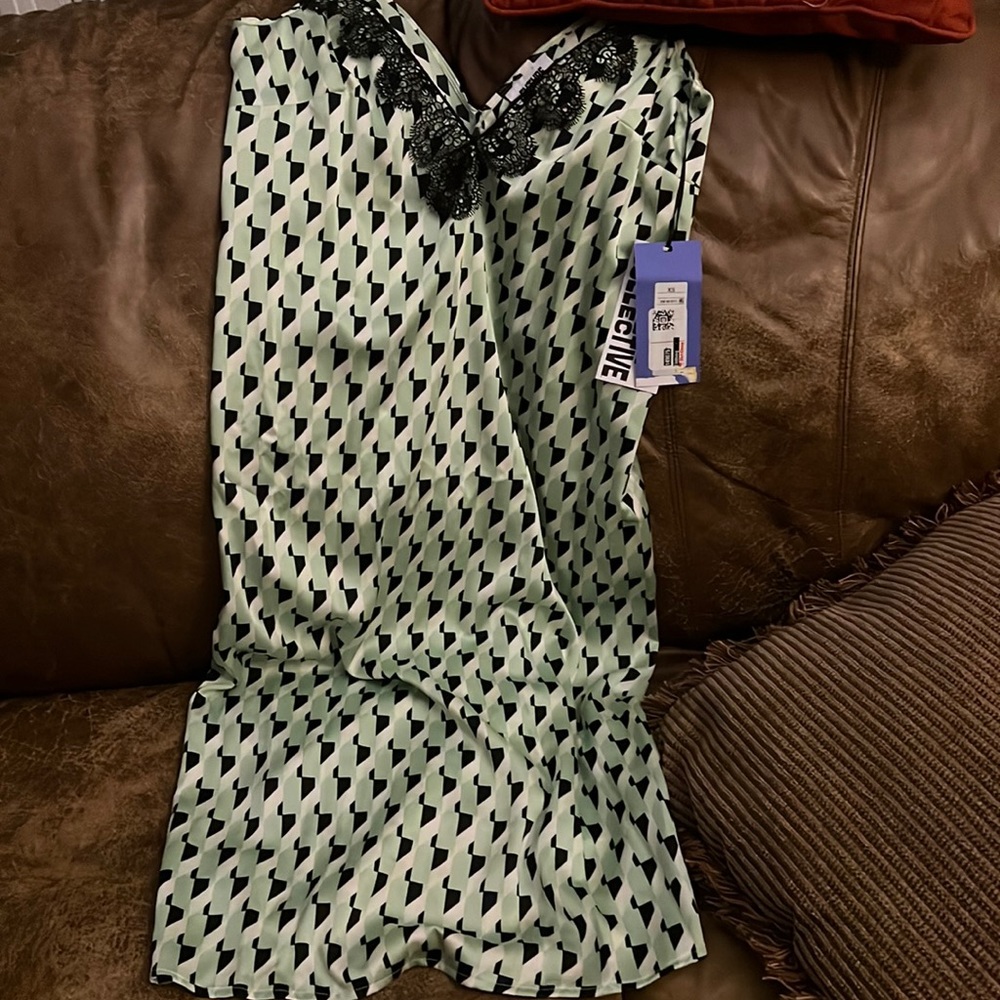 NWT- Green Slip Dress by Future Collective